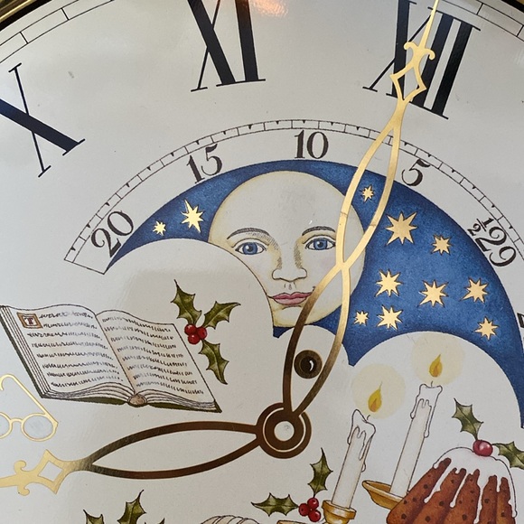 Vtg 80’s Department 56 metal serving tray for Christmas/New Year’s celebration - Picture 5 of 12